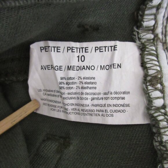 Gloria Vanderbilt Amanda 5-Pocket Jeans Sz 10 Petite Green Straight Leg Stretch - Picture 5 of 7